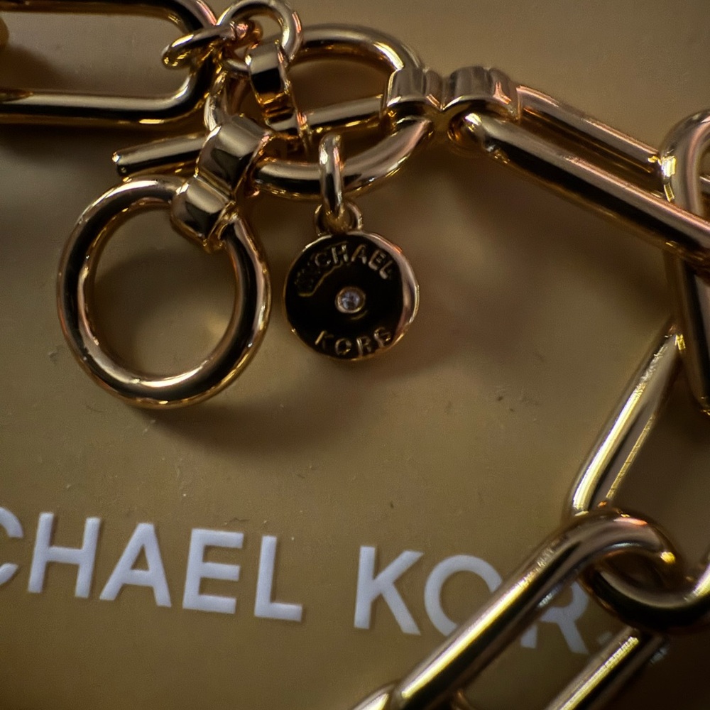 Michael Kors Gold-Tone MK Logo Bracelet - Picture 3 of 4